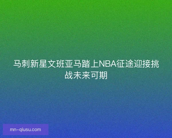 马刺新星文班亚马踏上NBA征途迎接挑战未来可期