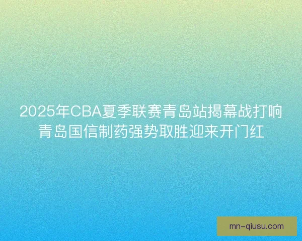 2025年CBA夏季联赛青岛站揭幕战打响青岛国信制药强势取胜迎来开门红